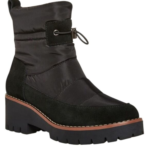 NWOB Blondo Darci Puffer Waterproof Black Ankle Boots Size 5.5M - Picture 2 of 5